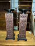From Austin galleries a pair of 22 inch tall plant Stands/ Or large candleholders