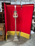 Nicely accented floor lamp karma done in ancient Roman style, Tested and working