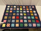 vintage handmade patchwork quilt, approx 56 x 43 in.