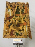 Vintage Liberian fabric art piece, approx 16 x 11 in.