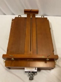 collapsible wood art easel w/ oil paints