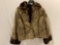 Vintage / antique ocelot & mink ladies fur coat jacket, approx size Small, 21 x 26 in.