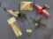 5 pc. lot of flying model toys; TOMY Aero Soarer, Pole Cat plane, helicopters & more. Sold as is.