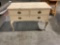 Antique hallway or living room cream colored chest of drawers W/ cabriolet legs