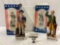 2 pc. Americana Porcelain MCCORMICK Patriots figure decanters w/ box; John Paul Jones & Patrick