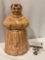 WC USA Thou Shall Not Steal large vintage ceramic monk cookie jar , approx 7 x 14 in.