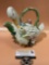 FITZ and FLOYD Classics highly detailed ceramic Mother Duck / Duckling tea pot w/ lid