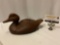 vintage wood carved duck decoy handcrafted collectible, approx 11 x 5 x 6 in.