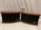 Pair of vintage HEIL Elite ESS air motion transformation high frequency system stereo speakers,