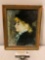 Vintage framed 1962 Renoir canvas art print Portrait de Modele - Les Editions Braun - Paris, approx