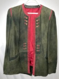 Antique German suede / leather top, approx 20 x 29 in.