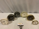 6 pc. lot of vintage/ antique WESTCLOX Big Ben & Baby Ben wind up clocks made in USA