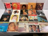 Huge lot of vintage Lp phonograph records; Elvis, Nat King Cole, Patsy Cline, Ella Fitzgerald