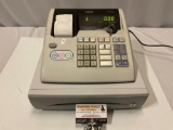 CASIO PCR- T265 Electronic Cash Register w/ keys, receipt printer, tested/working