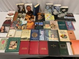 Large mixed lot of hardcover books, history, fiction, Marcel Proust, William Faulkner & more.