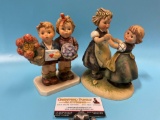 2 pc. lot Vintage Goebel M.I. Hummel figurines, Love Lives On / Spring Dance