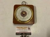Vintage wood case AIRGUIDE barometer w/ Altitude Dial, approx 5 x 5 x 1 in.