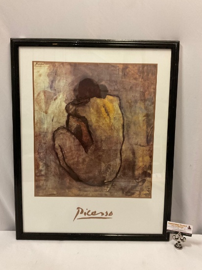 Framed PICASSO art print, approx 24 x 30 in.