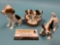 3 pc. lot of vintage ROYAL DOULTON English porcelain dog figurines, approx 5 x 4 in.