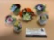 6 pc. lot English porcelain flowers; Royal Adderley, Staffordshire, Stratford, Coalport, Crown, 1 w/