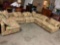 Vibrant 7-piece sectional sofa set with tropical floral pattern