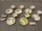 14 pc. lot of vintage English bone china tea cups & saucer sets, rose bowls; Elizabethan, Royal