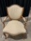 Vintage upholstered parlor chair made for Tull & Gibbs of Spokane