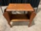 Very nice vintage Oak accent/end table with side magazine storage