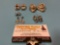 Collection of 5 pairs of vintage sterling silver earrings, approx weight 65 g.