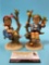 2 pc. lot GOEBEL M.I. Hummel figurines made in W. Germany, APPLE TREE GIRL & APPLE TREE BOY