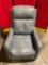 Nice blue-gray leather(?) electric reclining chair