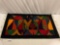 Star Gallery handwoven wool Zapotec Indian weaving fish design multicolor rug w/ braided fringe