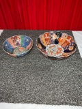 2x Antique, hand painted, and signed, Chinese/Japanese bowls see pics