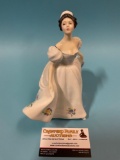Vintage ROYAL DOULTON English fine bone china female figurine - KATE