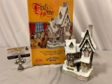 1991 Christmas Special vintage DAVID WINTER COTTAGES Freds Home hand painted w/ box