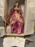 Franklin Heirloom Dolls CINDERELLA 18 inch porcelain doll w/ COA in box, appears never removed