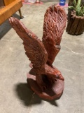 Extraordinary Bald Eagle statue carved from redwood(?)