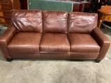 Nice brown leather couch by American Leather