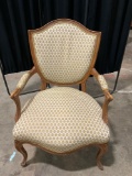 Vintage upholstered parlor chair made for Tull & Gibbs of Spokane