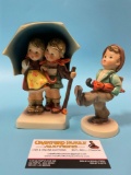 2 pc. lot GOEBEL M.I. Hummel figurines made in W. Germany, GLOBE TROTTER & STORMY WEATHER