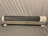 Honeywell large electric space heater, tested / working, approx 41 x 9 x 5 in.
