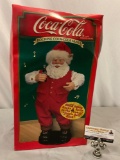 Coca-Cola animated Rocking Santa Claus holiday figure w/ box, approx 17 x 10 x 5 in.