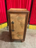 Very unique travel case themed storage cabinet.
