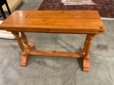 Very nice unique pine table with hinged expandable top