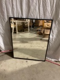 Basic mirror in black wooden frame