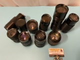 10 pc. lot of used camera lenses; Vivitar, Chinar, Hanimex, Soligar & more, see pics.