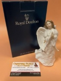 ROYAL DOULTON English fine bone china female figurine w/ box - CHRISTMAS ANGEL