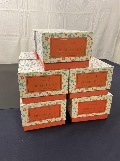 Lot of 10 Cottages Fresh Hills 100% Natural Soy Wax Candles