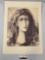 Vintage 1980 pencil signed portrait art print of woman VISAGE by DIEGO VOCI, #ed 43/70