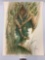 Vintage pencil signed female portrait art print by Francis De Lassus Saint-Genies